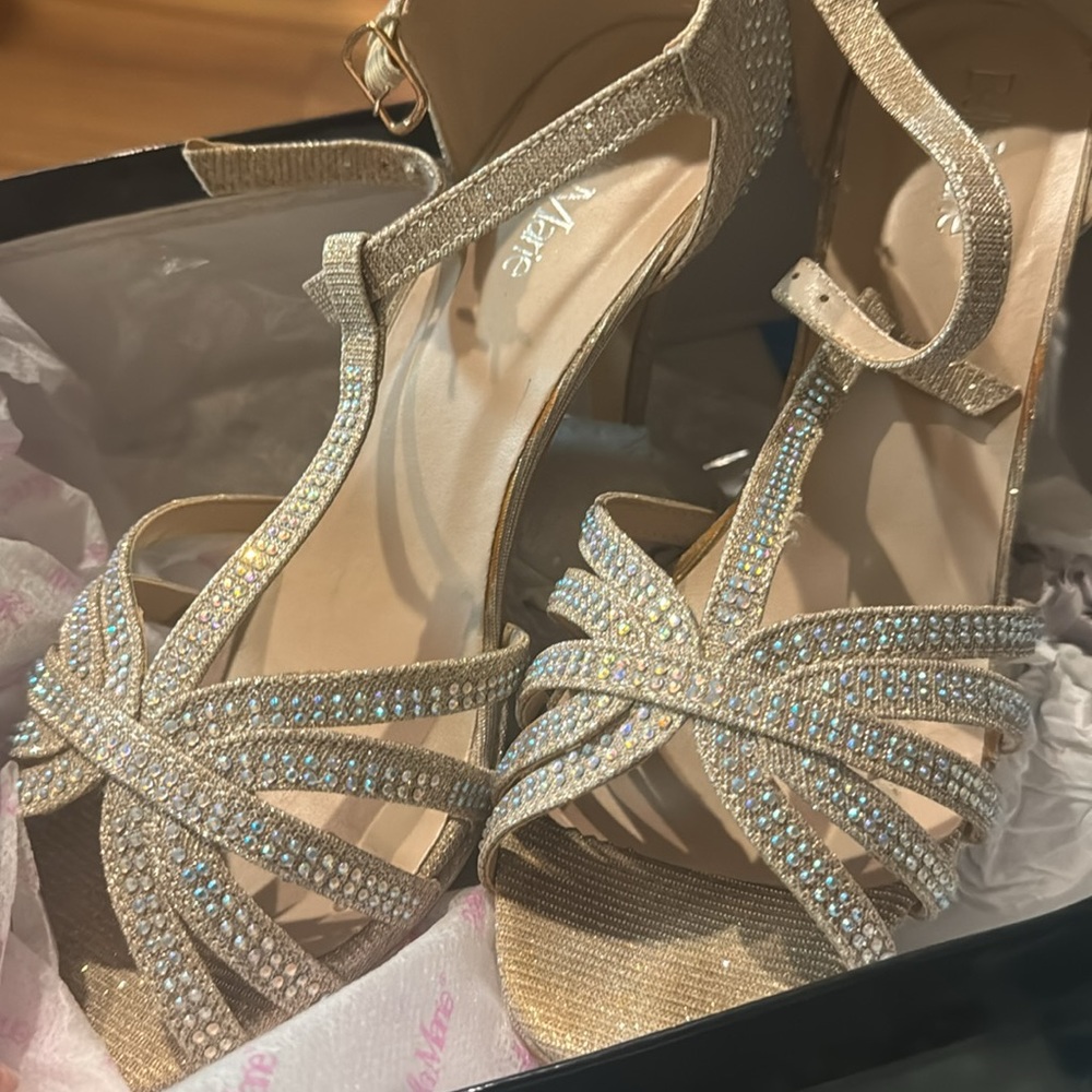 “Bella Marie” Rhinestone Heels